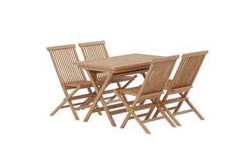 Kenya Matbord Utomhus 120 cm med 4 Kenya Utestol Hopfällbar - Utemöbler - Utegrupp - Matgrupp utomhus