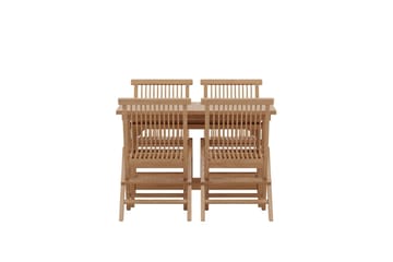 Kenya Matbord Utomhus 120 cm med 4 Kenya Utestol Hopfällbar - Utemöbler - Utegrupp - Matgrupp utomhus