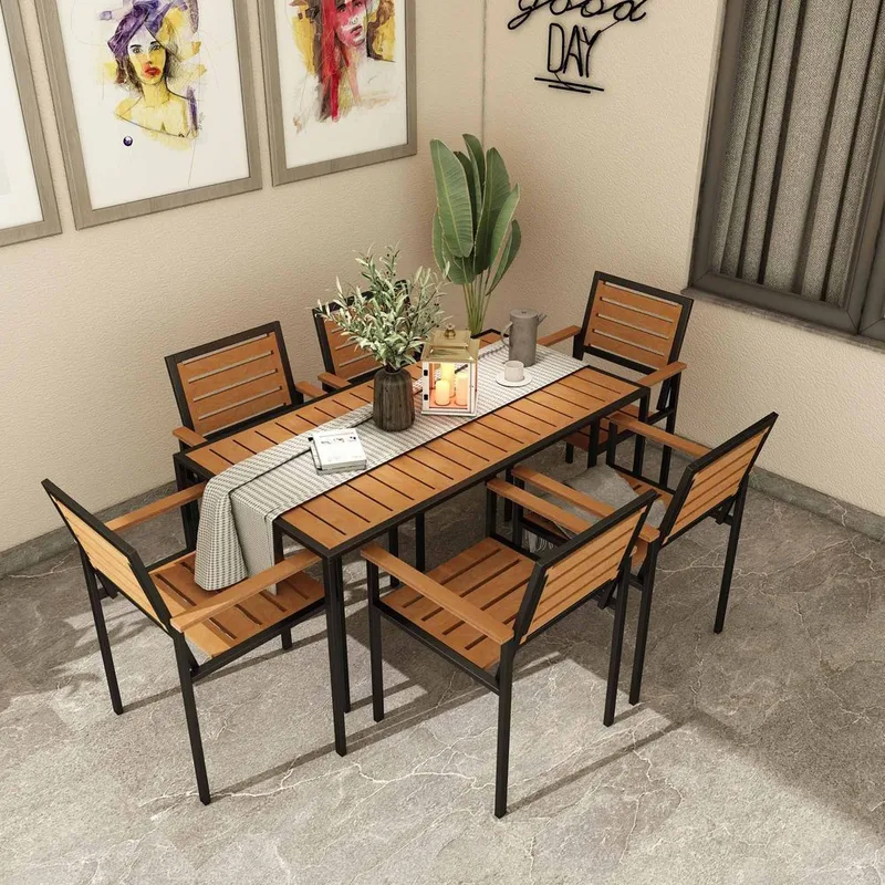 Klyren Matgrupp med 6 Stolar Utomhus - Natur - Utemöbler - Utegrupp - Matgrupp utomhus