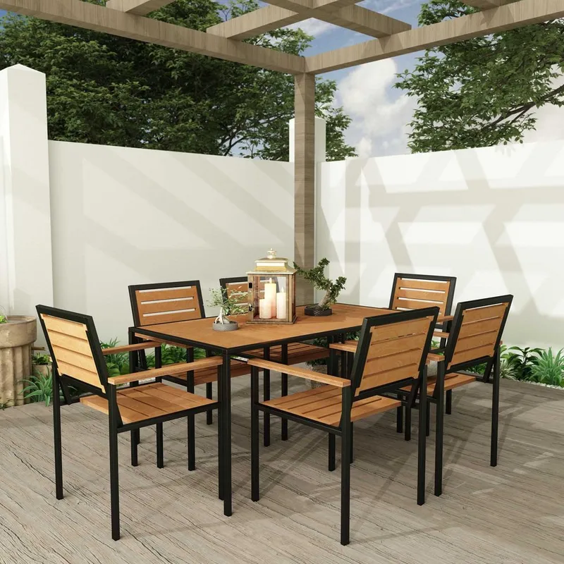 Klyren Matgrupp med 6 Stolar Utomhus - Natur - Utemöbler - Utegrupp - Matgrupp utomhus