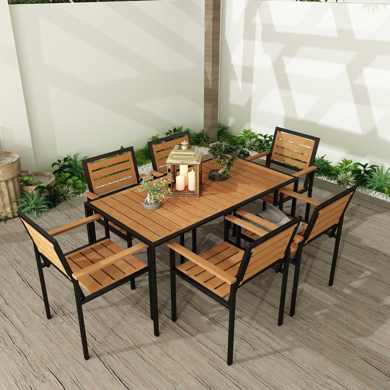 Klyren Matgrupp med 6 Stolar Utomhus - Natur - Utemöbler - Utegrupp - Matgrupp utomhus