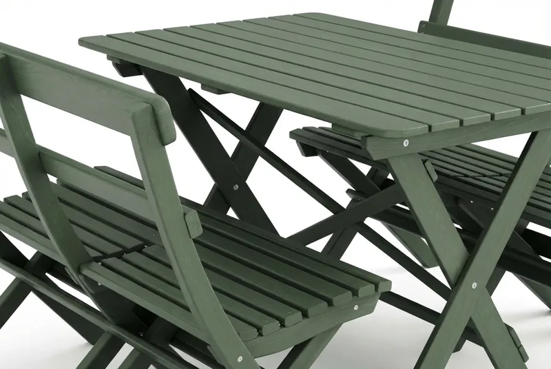 Landet Utomhus matgrupp 118x70x74 cm med 2 soffor - Grön - Utemöbler - Utegrupp - Matgrupp utomhus