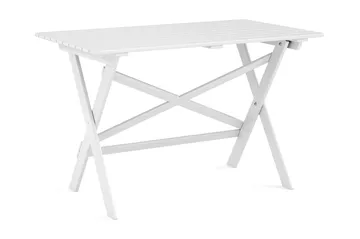 Landet Utomhus matgrupp 118x70x74 cm med soffa och 2 klappstolar - Vit - Utemöbler - Utegrupp - Matgrupp utomhus