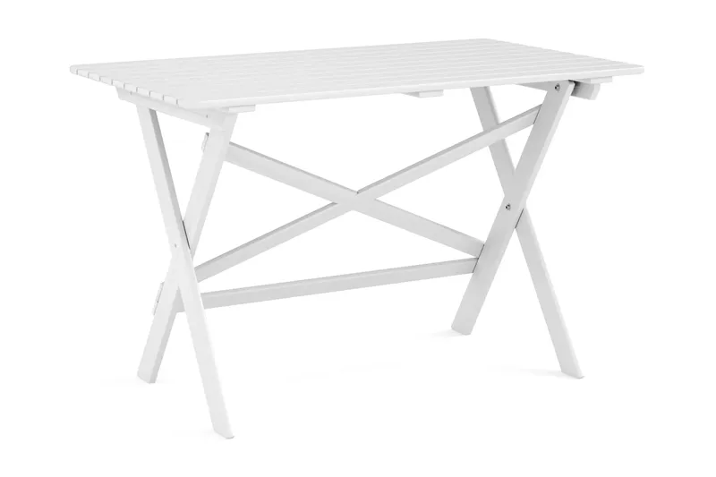 Landet Utomhus matgrupp 118x70x74 cm med soffa och 2 klappstolar - Vit - Utemöbler - Utegrupp - Matgrupp utomhus