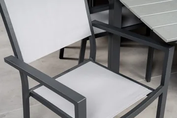 Levels Matgrupp Utomhus 225-325 cm Rektangulär med 10 Copacabana Utestolar - Grå - Utemöbler - Utegrupp - Matgrupp utomhus