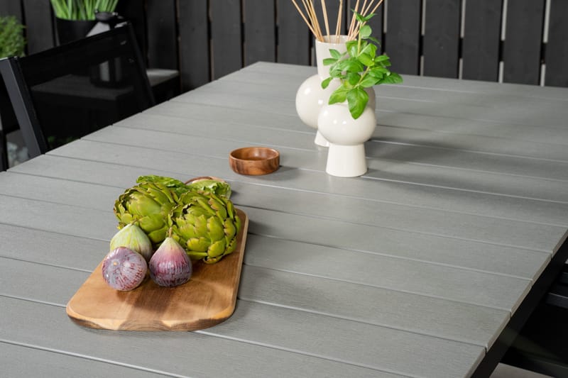 Levels Matgrupp Utomhus 230-310 cm Rektangulär med 6 Copacabana Utestolar - Svart - Utemöbler - Utegrupp - Matgrupp utomhus