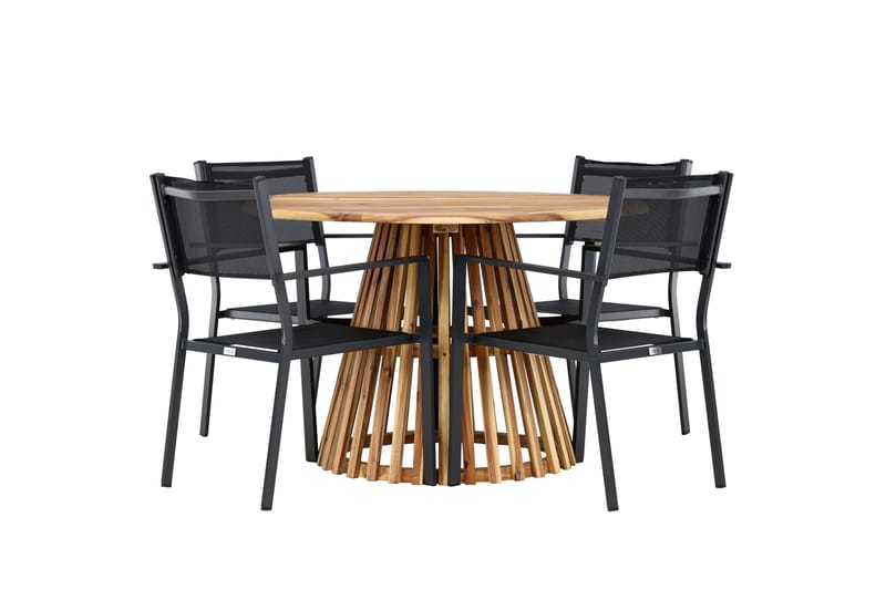 Lumpur Matgrupp Utomhus + Copacabana 4 Utestolar - Natur - Utemöbler - Utegrupp - Matgrupp utomhus