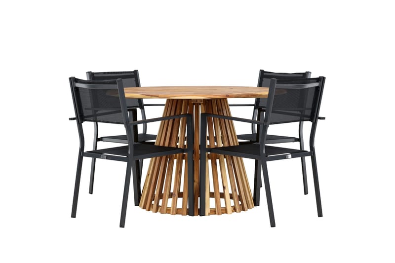 Lumpur Matgrupp Utomhus + Copacabana 4 Utestolar - Natur - Utemöbler - Utegrupp - Matgrupp utomhus