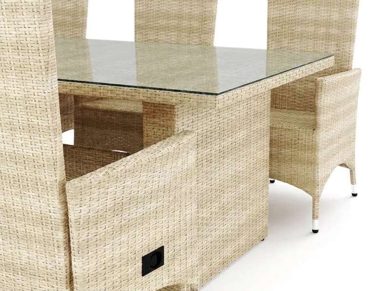 Majestic Matgrupp Utomhus 210 + 6 Jenny Ställbar Fåtölj Comfort Garden Beige - Utemöbler - Utegrupp - Matgrupp utomhus