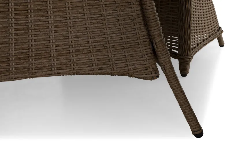 Marcus Matgrupp 140 Rund + 4 Fåtöljer m Dyna - Natur - Utemöbler - Utegrupp - Matgrupp utomhus