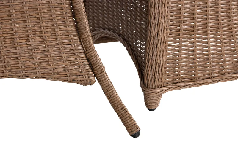 Marcus Matgrupp 140 Rund + 4 Light Fåtöljer m Dyna - Natur - Utemöbler - Utegrupp - Matgrupp utomhus