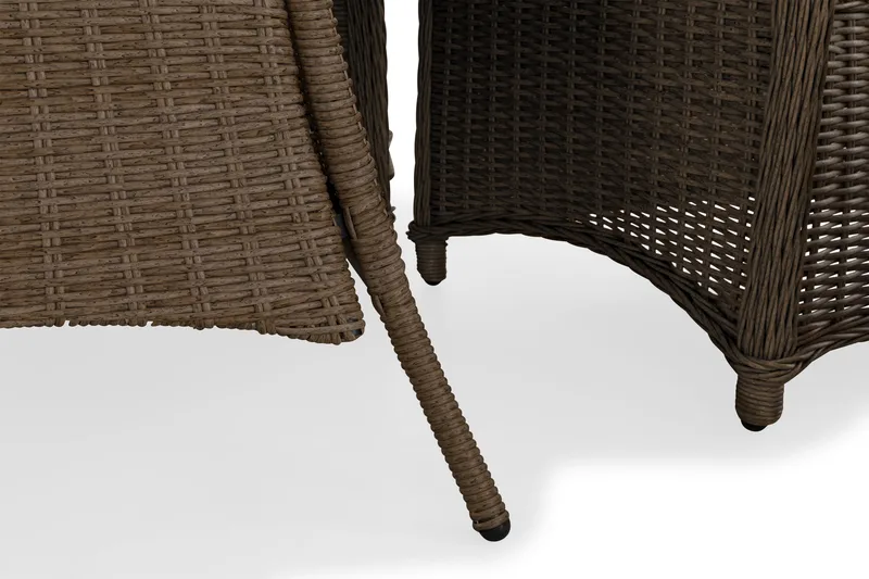 Marcus Matgrupp 140 Rund + 6 Fåtöljer m Dyna - Natur - Utemöbler - Utegrupp - Matgrupp utomhus