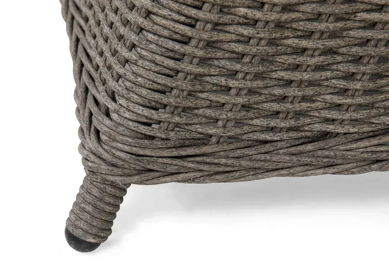 Marcus Matgrupp 140 Rund + 6 Light Fåtöljer m Dyna - Grå - Utemöbler - Utegrupp - Matgrupp utomhus