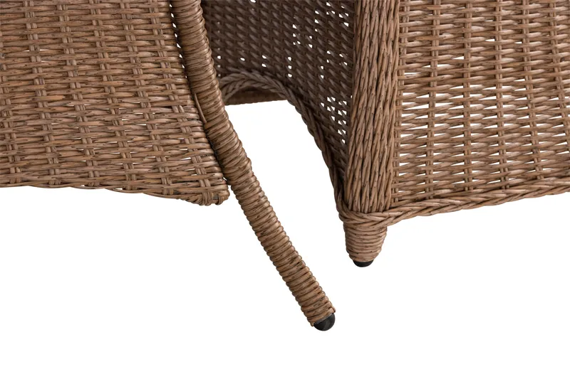 Marcus Matgrupp 140 Rund + 6 Light Fåtöljer m Dyna - Natur - Utemöbler - Utegrupp - Matgrupp utomhus