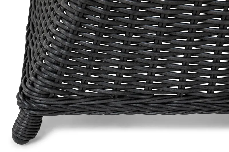 Marcus Matgrupp 140 Rund + 6 Light Fåtöljer m Dyna - Svart - Utemöbler - Utegrupp - Matgrupp utomhus