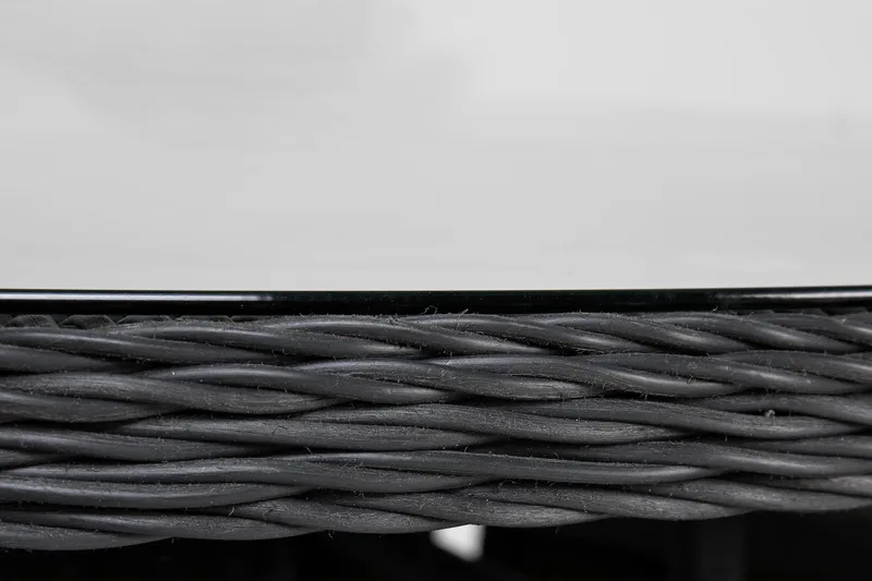 Marcus Matgrupp 140 Rund + 6 Light Fåtöljer m Dyna - Svart - Utemöbler - Utegrupp - Matgrupp utomhus