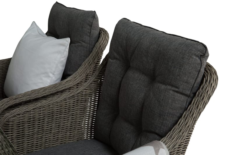 Marcus Matgrupp 200 + 4 Fåtöljer m Dyna - Grå - Utemöbler - Utegrupp - Matgrupp utomhus