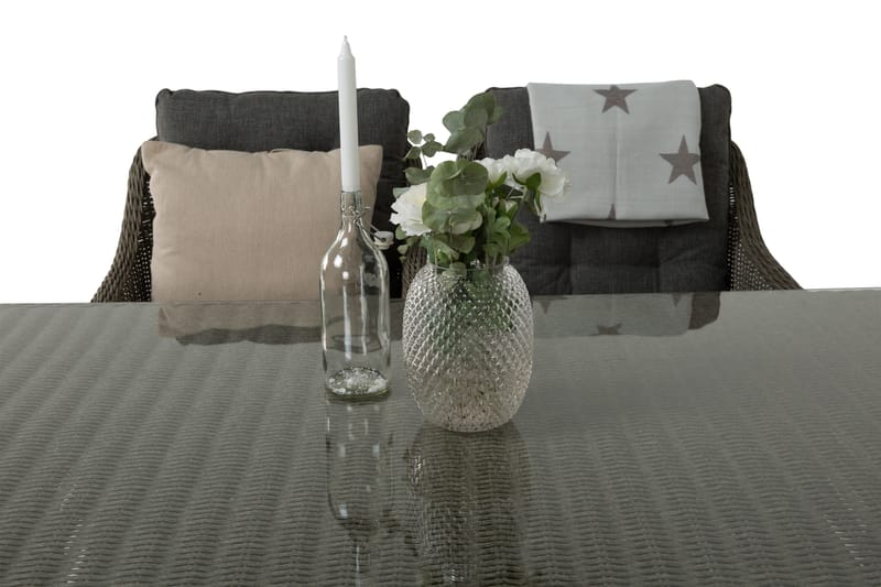 Marcus Matgrupp 200 + 4 Fåtöljer m Dyna - Grå - Utemöbler - Utegrupp - Matgrupp utomhus