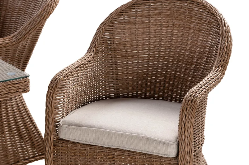 Marcus Matgrupp 200 + 4 Light Fåtöljer m Dyna - Natur - Utemöbler - Utegrupp - Matgrupp utomhus