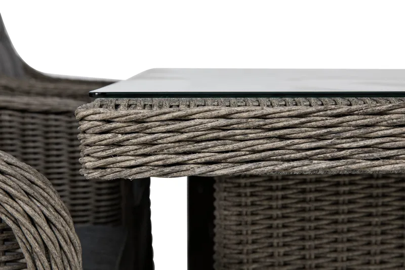 Marcus Matgrupp 200 + 6 Fåtöljer m Dyna - Grå - Utemöbler - Utegrupp - Matgrupp utomhus