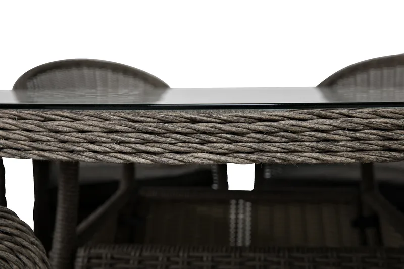 Marcus Matgrupp Utomhus 140 Rund + 4 Light Fåtöljer m Dyna - Grå - Utemöbler - Utegrupp - Matgrupp utomhus