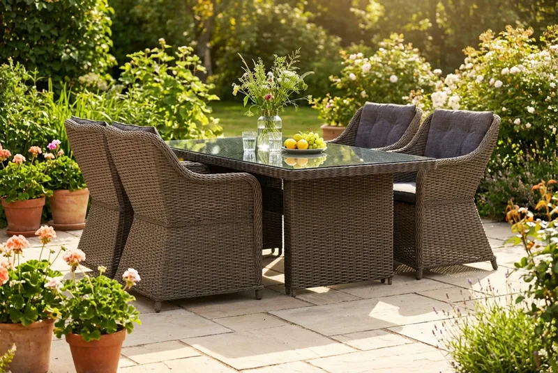 Marcus utomhus matgrupp 160x90 cm med 4 Marcus utefåtöljer - Grå - Utemöbler - Utegrupp - Matgrupp utomhus