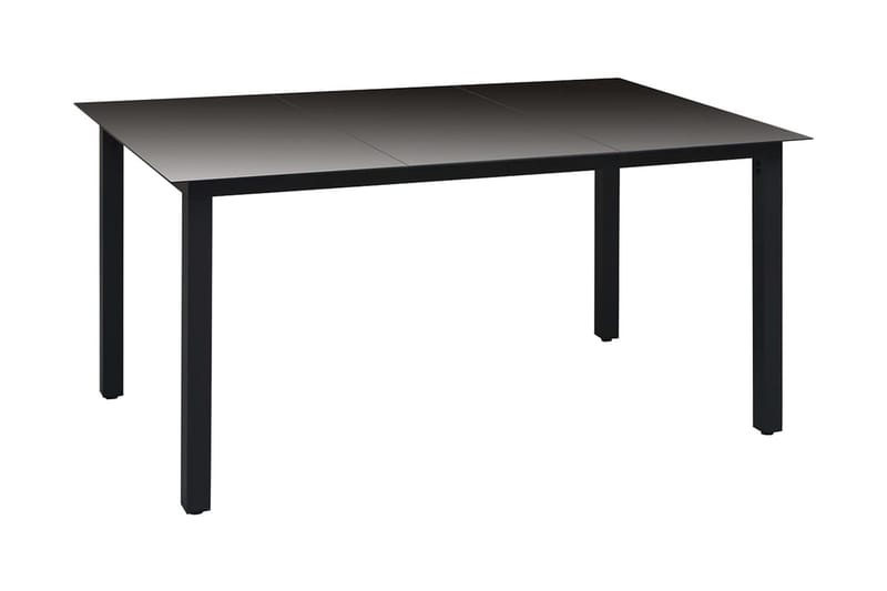 Matgrupp Utomhus för trädgården 7 delar aluminium svart - Svart - Utemöbler - Utegrupp - Matgrupp utomhus
