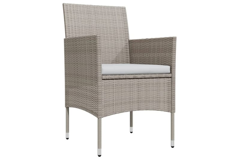 Matgrupp Utomhus för trädgården med dynor 5 delar beige och svart - Beige - Utemöbler - Utegrupp - Matgrupp utomhus