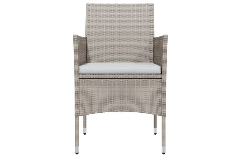 Matgrupp Utomhus för trädgården med dynor 5 delar beige och svart - Beige - Utemöbler - Utegrupp - Matgrupp utomhus