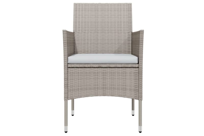 Matgrupp Utomhus för trädgården med dynor 7 delar beige och svart - Beige - Utemöbler - Utegrupp - Matgrupp utomhus