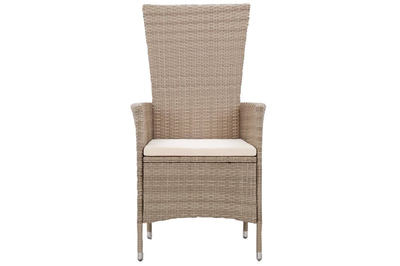 Matgrupp Utomhus för trädgården med dynor 9 delar beige - Beige - Utemöbler - Utegrupp - Matgrupp utomhus