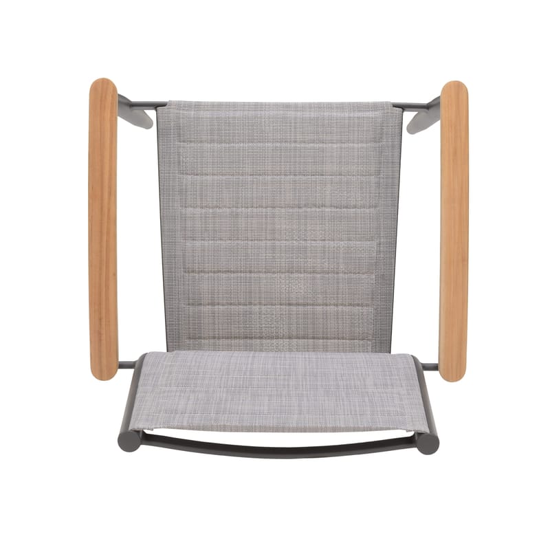 Matgrupp för utomhusbruk TOPAZ 144 cm 6 karmstolar - grå - Utemöbler - Utegrupp - Matgrupp utomhus