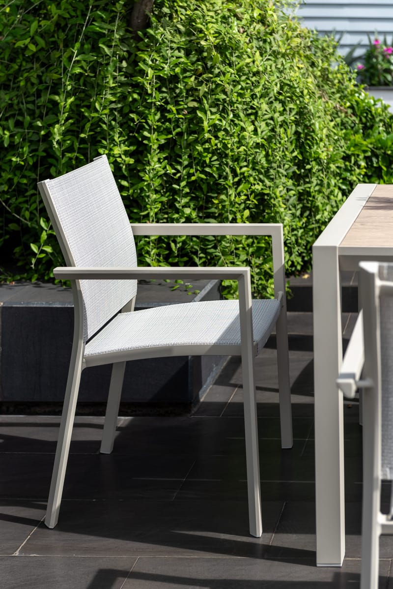 Matgrupp för utomhusbruk Urbanite 160 cm 4 karmstolar - grå - Utemöbler - Utegrupp - Matgrupp utomhus