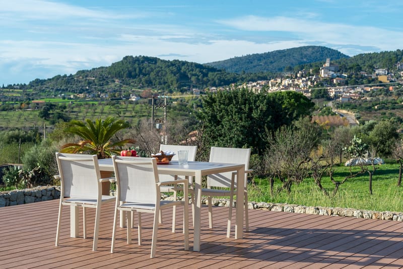 Matgrupp för utomhusbruk Urbanite 160 cm 4 karmstolar - grå - Utemöbler - Utegrupp - Matgrupp utomhus