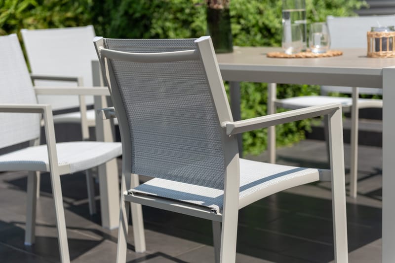 Matgrupp för utomhusbruk Urbanite 160 cm 6 karmstolar - grå - Utemöbler - Utegrupp - Matgrupp utomhus