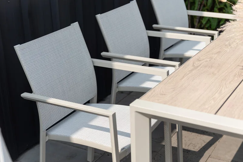 Matgrupp för utomhusbruk Urbanite 205 cm 8 karmstolar - grå - Utemöbler - Utegrupp - Matgrupp utomhus