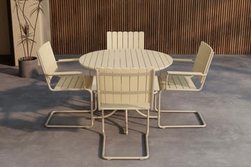 Matgrupp Holmsund 100 cm med 4 Stolar Utomhus - Beige - Utemöbler - Utegrupp - Matgrupp utomhus