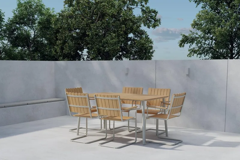 Matgrupp Holmsund med 6 Stolar Utomhus, Natur