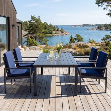 Matgrupp i aluminium | Svart | Bord & 4 stolar | Hamnviken - Utemöbler - Utegrupp - Matgrupp utomhus
