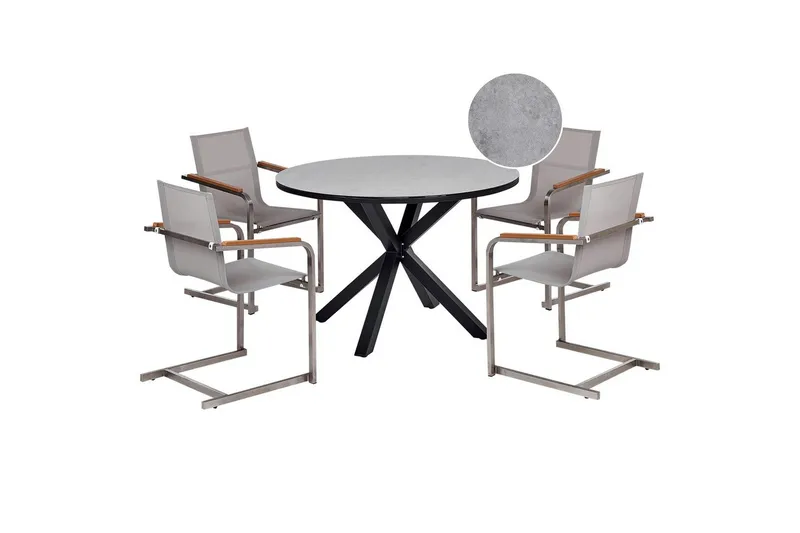 Matgrupp Maletto/Cosoleto Grå/Silver, Grå/Silver