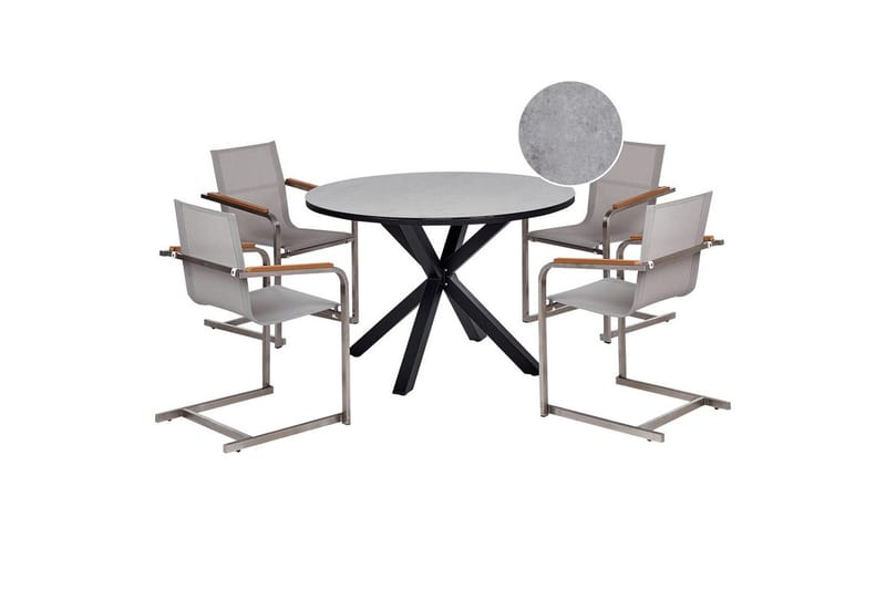 Matgrupp Maletto/Cosoleto Grå/Silver, Grå/Silver