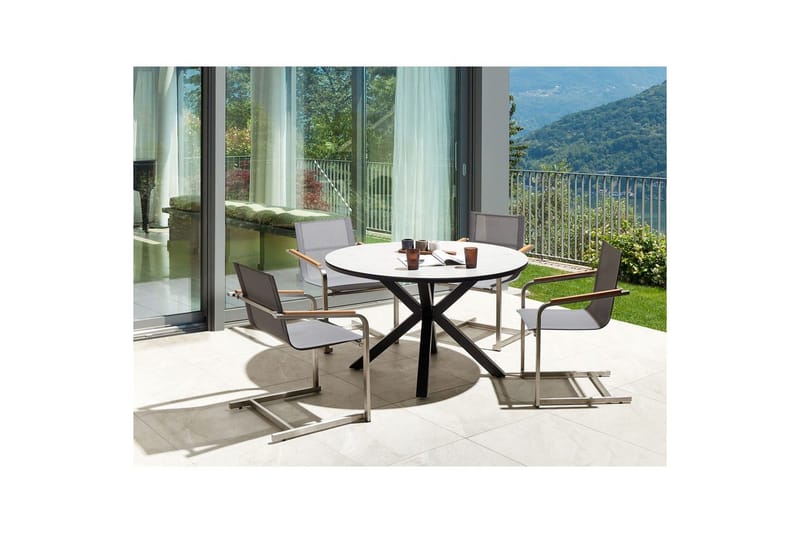 Matgrupp Maletto/Cosoleto Grå/Silver - Grå/Silver - Utemöbler - Utegrupp - Matgrupp utomhus