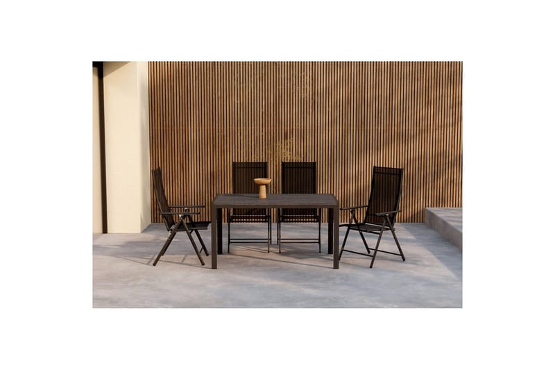 Matgrupp Mirko 140x80x74, Levanzo, Svart