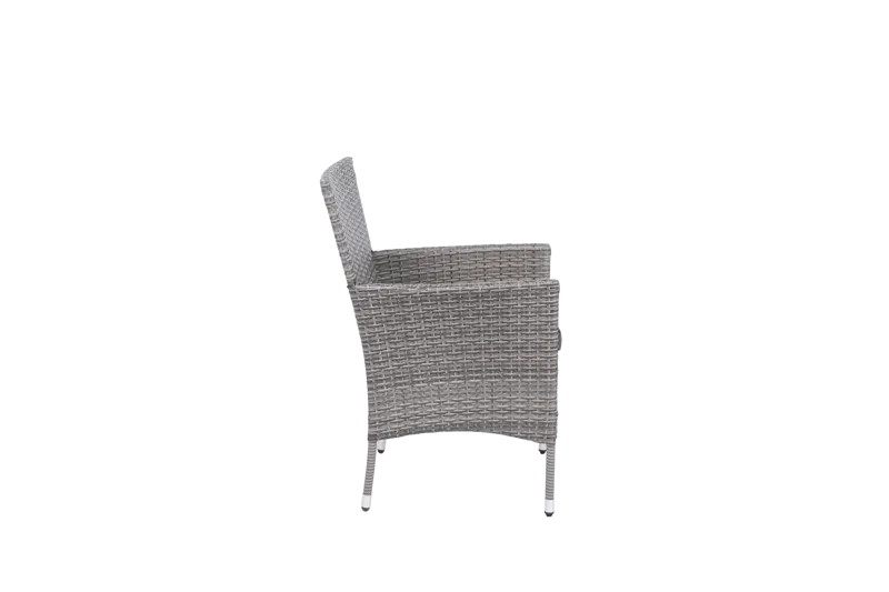 Matgrupp Tylösand Grå – 6 platser | Runt bord Ø135 cm & 6 stolar med dynor - Utemöbler - Utegrupp - Matgrupp utomhus