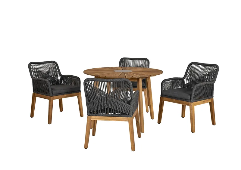 Matgrupp utemöbler | 4 sittplatser | Akaciaträ| Lyfco Florida, undefined