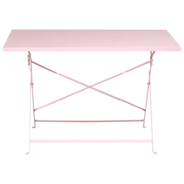 Matgrupp utomhus 4-Sits Fiori Fällbar - pastellrosa - Utemöbler - Utegrupp - Matgrupp utomhus