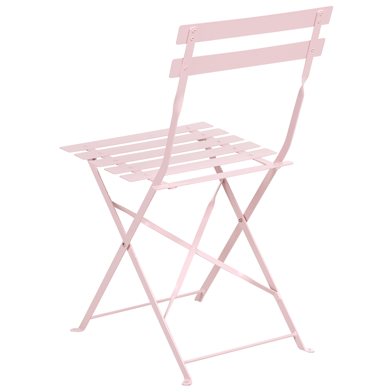 Matgrupp utomhus 4-Sits Fiori Fällbar - pastellrosa - Utemöbler - Utegrupp - Matgrupp utomhus