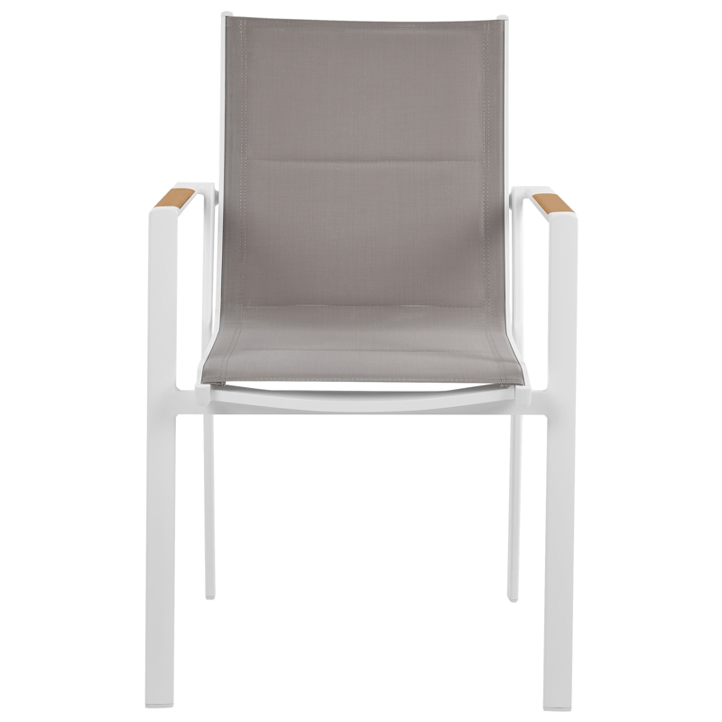 Matgrupp utomhus 4-Sits Maletto/Busseto - Vit/grå/transparent/brun - Utemöbler - Utegrupp - Matgrupp utomhus