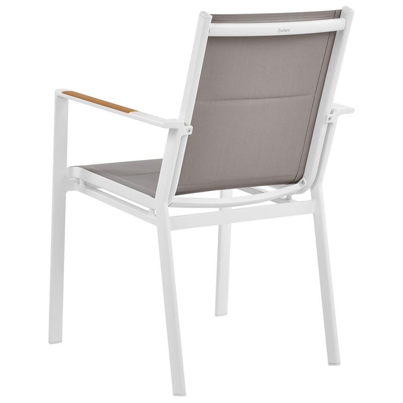 Matgrupp utomhus 4-Sits Maletto/Busseto - Vit/grå/transparent/brun - Utemöbler - Utegrupp - Matgrupp utomhus