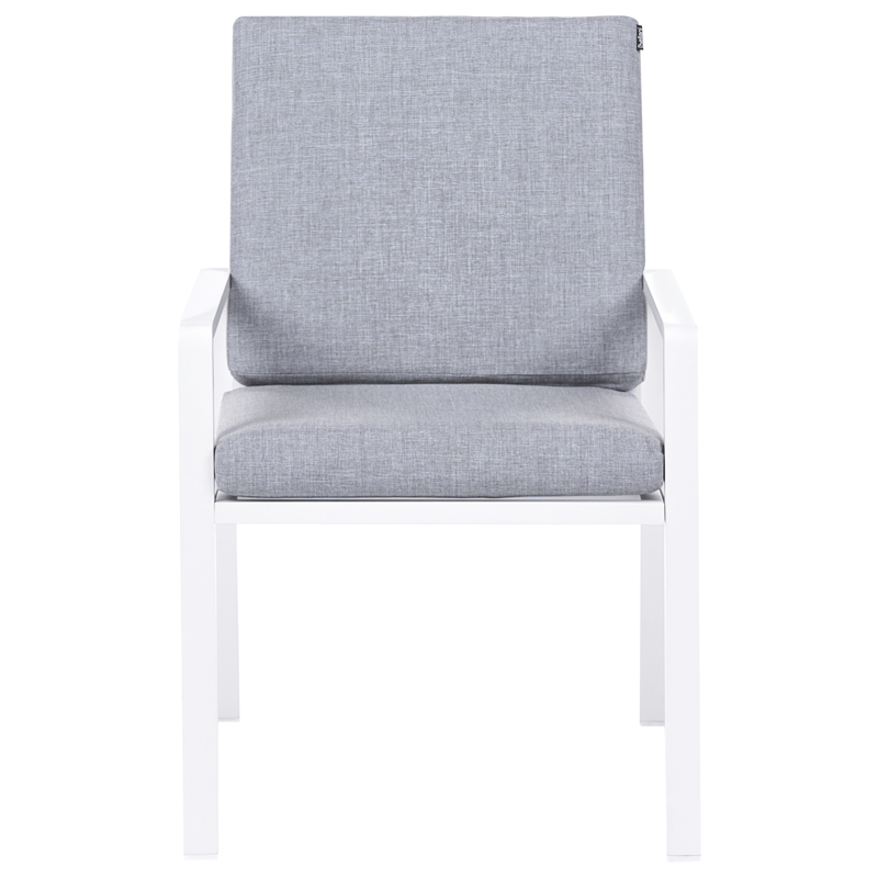 Matgrupp utomhus 4-Sits Visso - vit/grå/beige - Utemöbler - Utegrupp - Matgrupp utomhus